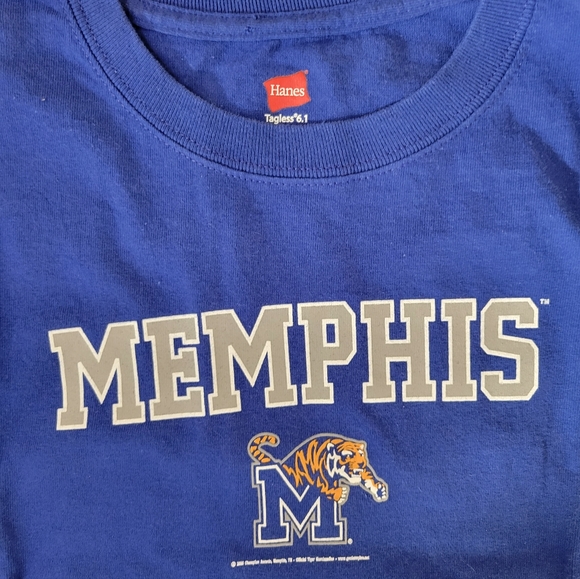 Memphis Tigers Blue T Shirt - Picture 2 of 3